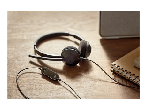 CISCO HEADSET 322 WIRED DUAL ON-EAR CARBON BLACK USB-A