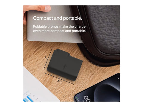 BELKIN Hybrid Wall Travel Charger 25w + 5k Power Bank UK EU US AU Black