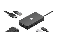 MICROSOFT Surface - USB-C Travel Hub - Station d'accueil - USB 3.2 - VGA - HDMI - Ethernet - GigE - 20cm - Noir