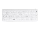 URBAN FACTORY USB wired keyboard ABS silicone White Antimicrobial treatment QWERTY