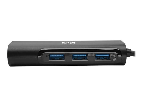 EATON TRIPPLITE 3-Port USB-C Hub with LAN Port USB-C to 3x USB-A Ports and Gbe USB 3.0 Black