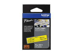 BROTHER FLe-6511 Black on White Flag Tape for Brother P-touch D800W P900W P950NW