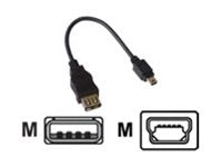 MCL - Câble adaptateur USB A femelle / mini USB B mâle 5 broches - 20cm