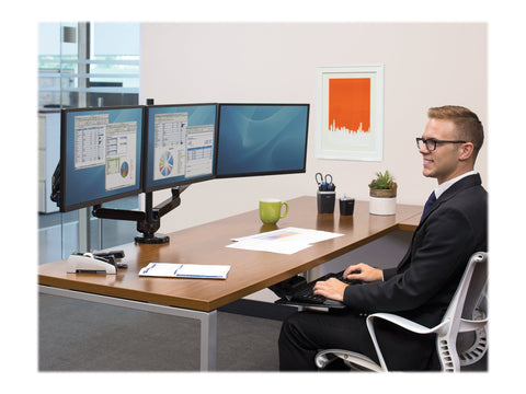 FELLOWES Bras porte-écrans triple Platinum Series