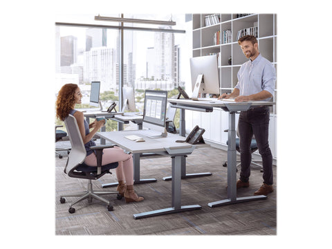 FELLOWES PLATEAU SEUL GRIS CLAIR 140CM X 80CM