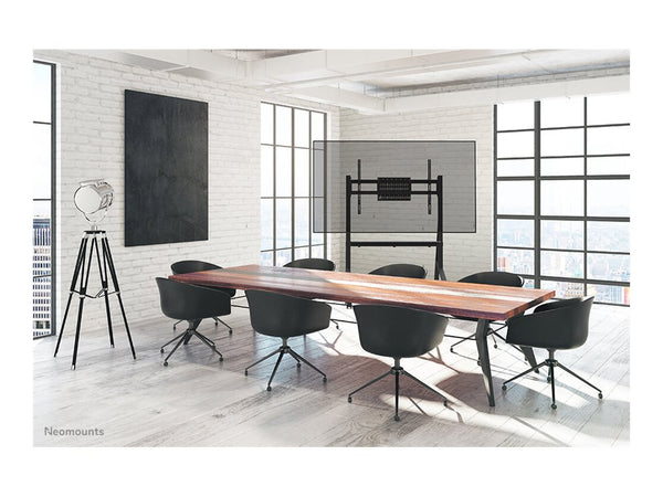 NEOMOUNTS FL50-525BL1 Support au sol mobile pour écran 55-86p - étagère multimédia incluse - installation rapide - TÜV