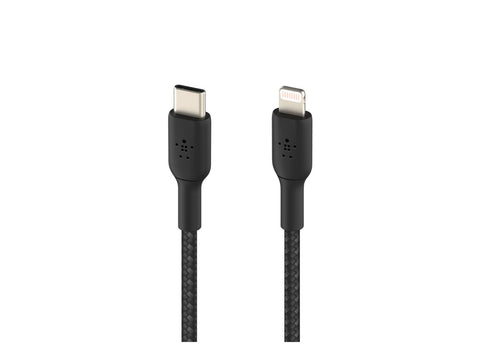 BELKIN BOOST CHARGE USB-C to Lightning Cable Braided 1M Black