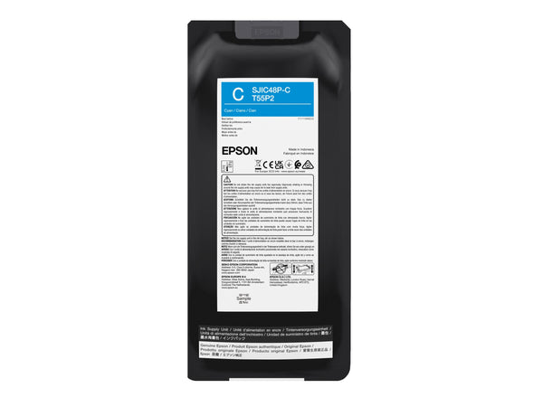 EPSON SJIC48P-C Cyan ink cartridge for ColorWorks C8000e
