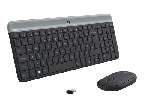 LOGITECH Slim Wireless Keyboard and Mouse Combo MK470 - GRAPHITE - FRA - CENTRAL