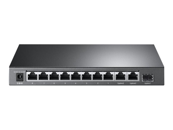TP-LINK TL-SL1311MP 8x10/100 PoE+ 2x Gigabit Non-PoE Ports 1x Gigabit SFP Slot 124W PoE budget Desktop Steel Case