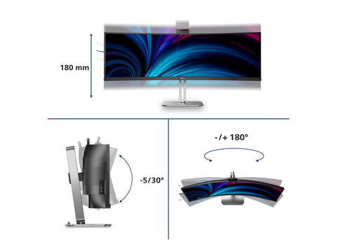 PHILIPS 49B2U6903CH/00 48.8p 5120x1440 VA Curved H/A 170mm SUPERWIDE USB-C 75Hz DP 2xHDMI USB HUB SPEAKERS webcam