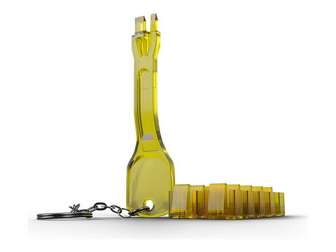 LINDY Verrous de ports RJ45 10 pièces avec clé jaune