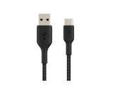 BELKIN BOOST CHARGE USB-A to USB-C Cable Braided 0.15M Black