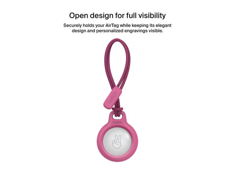 BELKIN Airtag Protection avec Cordon Rose
