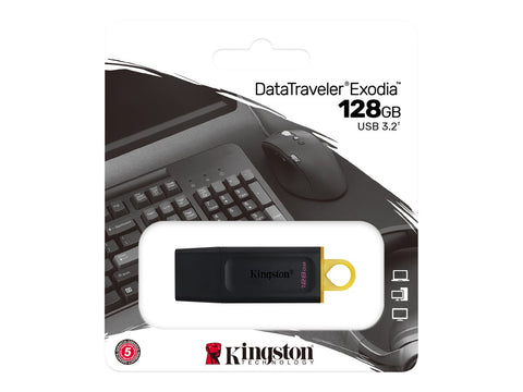 KINGSTON 128Go USB3.2 Gen1 DataTraveler Exodia Black + Yellow