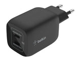 BELKIN 65W PD PPS Dual USB-C GaN Charger Black Universal