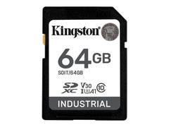 KINGSTON 64Go SDXC Industrial -40C to 85C C10 UHS-I U3 V30 A1 pSLC
