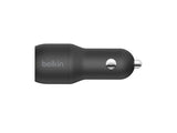 BELKIN BOOST CHARGE 24w USB-A Dual Car Charger w/ 1M PVC A-C Black