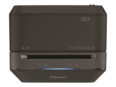 FELLOWES DESTRUCTEUR MICROSHRED LX211 NOIR COUPE MICROPARTICULES 230V EU/UK