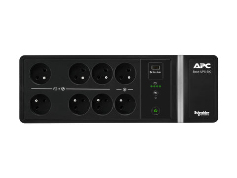 APC Back-UPS 500VA 8 schuko outlets 230V 1 USB charging port