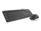 TNB BRIDGE - Wired mouse + keyboard AZERTY- black (FR)