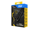 STEELPLAY Cable Dual Play & Charge Pour Manettes Noir PS4
