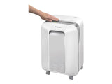 FELLOWES DESTRUCTEUR MICROSHRED LX201 BLANC COUPE MICROPARTICULES 230V EU