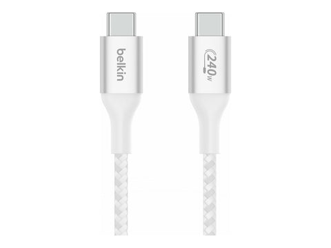 BELKIN Boost Charge 240w USB-C to USB-C Cable 2M White