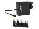 PORT DESIGNS Universal Power Adapter For Notebooks Up To 65W UK Plug 9 Universal Detachable Tips