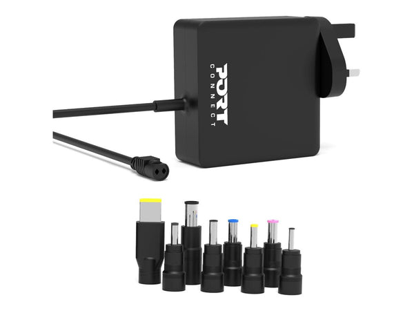 PORT DESIGNS Universal Power Adapter For Notebooks Up To 65W UK Plug 9 Universal Detachable Tips