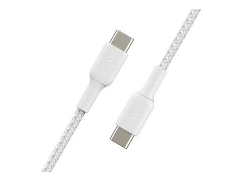 BELKIN BOOST CHARGE USB-C to USB-C 2.0 Cable Braided 1M White