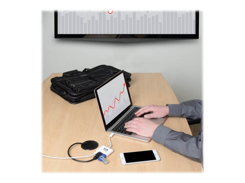 EATON TRIPPLITE USB-C to HDMI Adapter with USB-A Port and PD Charging HDCP White