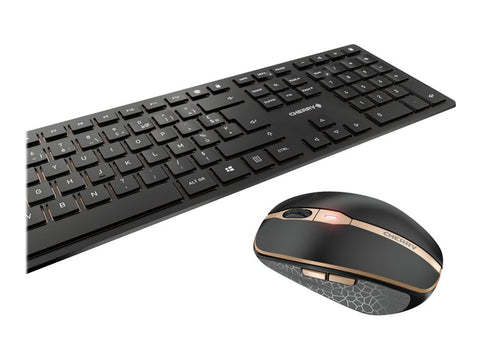 CHERRY DW 9100 SLIM Wireless Desktop USB Bluetooth black/bronze rechargeable (FR)