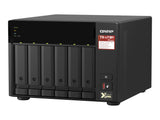 QNAP 6-bay NAS AMD Ryzen Embedded V1500B 2.2GHz 8Go 6xSATA 6Gb/s bays 2xM.2 NVMe PCIe Gen3 SSD slots 2x2.5GbE LAN optional 10GbE