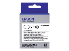 EPSON Ruban LK-8WBWAB - Étiquette prédécoupée ovale Noir/Blanc 25x38mm