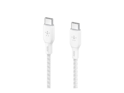 BELKIN 100w USB-C to USB-C Braided Cable 2M White