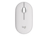 LOGITECH Pebble Mouse 2 M350s Mouse optical 3 buttons wireless Bluetooth 5.2 LE tonal white