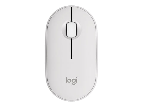 LOGITECH Pebble Mouse 2 M350s Mouse optical 3 buttons wireless Bluetooth 5.2 LE tonal white