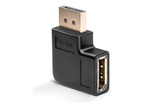 LINDY DisplayPort 1.4 Adapter 90 right Angled M/F