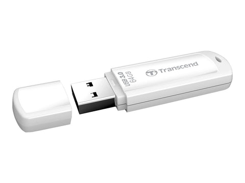 TRANSCEND 64Go Clé USB USB3.1 Gen1 Classique - Blanc