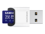 SAMSUNG PRO Plus 256Go microSDXC UHS-I U3 160Mo/s Full HD & 4K UHD memory card including USB card reader