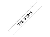 BROTHER P-TOUCH TZE-FX211 noir  in blanc 6mm