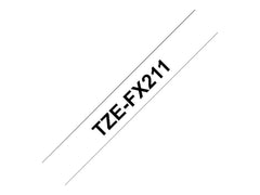 BROTHER P-TOUCH TZE-FX211 noir  in blanc 6mm