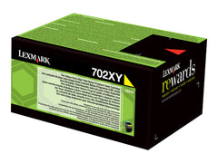 LEXMARK 702XY cartouche de toner jaune très haute capacité 4.000 pages pack de 1 retour program