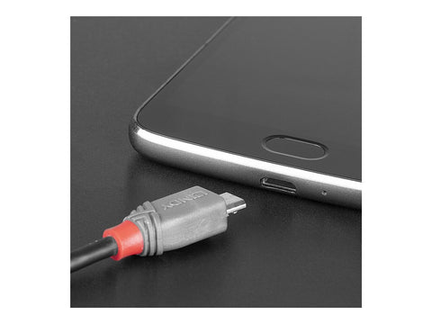 LINDY Câble USB 2.0 Type C vers Micro-B Anthra Line 2m