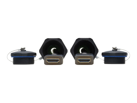 EATON High-Speed Armored HDMI Fiber Active Optical Cable AOC with Hooded Connectors 4K 60Hz HDR IP68 M/M Black 30m