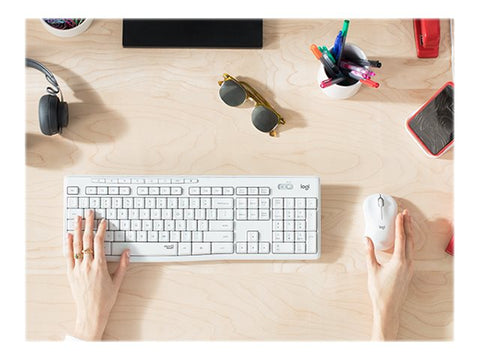 LOGITECH MK295 Silent Wireless Combo - OFF WHITE - FRA - CENTRAL