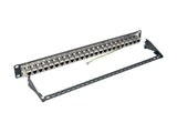 EATON TRIPPLITE 24-Port 1U Rack-Mount STP Shielded Cat6a Feedthrough Patch Panel RJ45 Ethernet TAA