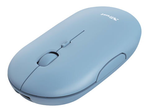 TRUST Souris sans fil PUCK Ultra-plate rechargeable - Bleue
