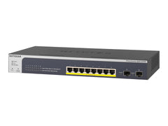 NETGEAR 8-Port PoE+ Gigabit Ethernet Smart Managed Switch with 2 SFP Ports 190W GS510TPP